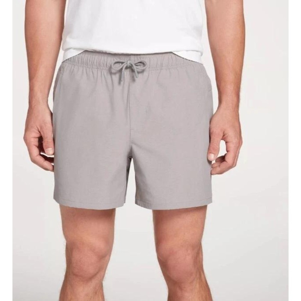 VRST Mens Everyday Short XXL 5 Inch Inseam Grey Elastic Waist Relaxed Fit NEW